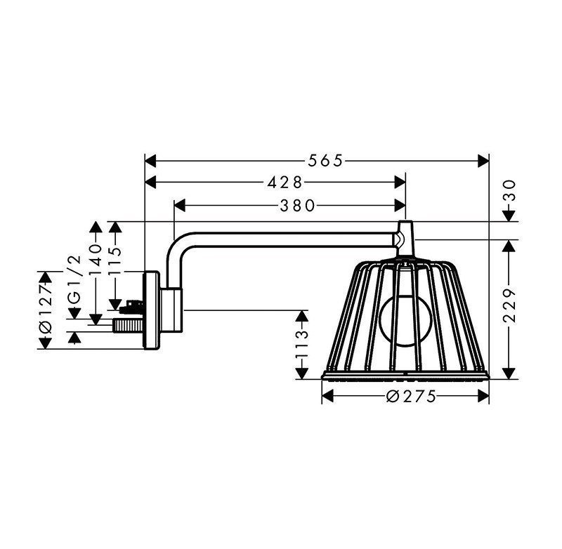 AXOR LampShower 26031930 Верхний душ c Led светильником Ø 275 мм