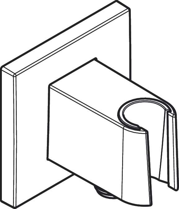 Hansgrohe FixFit Шланговое подсоединение Square с держателем