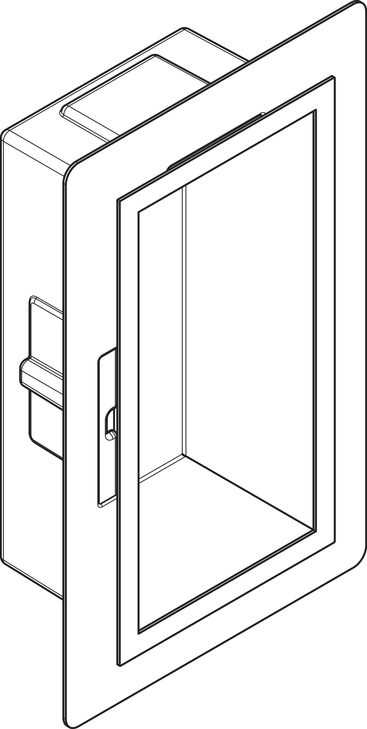 Hansgrohe XtraStoris Individual Встраиваемая в нишу полка 300/150/100 шлифованная