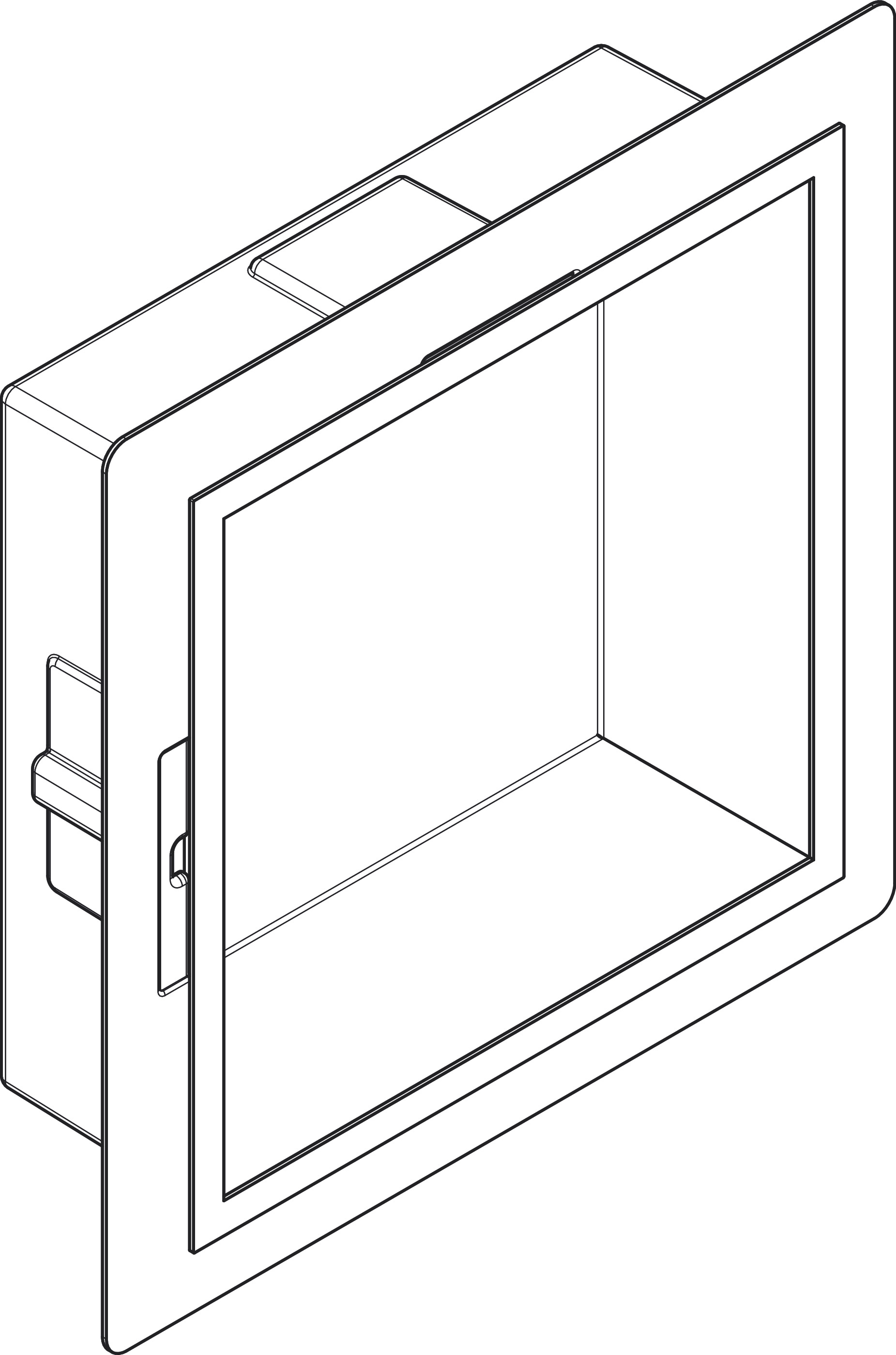 Hansgrohe XtraStoris Individual Встраиваемая в нишу полка 300/300/100